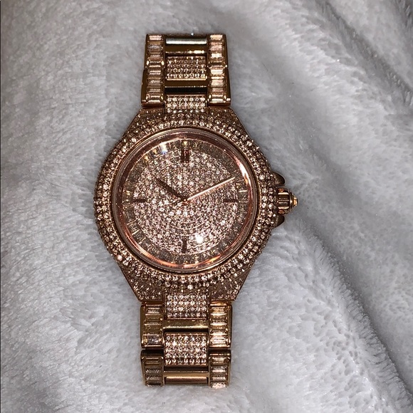 Michael Kors Rose-Gold Sparkle Jewel Crystal Watch - Picture 2 of 7